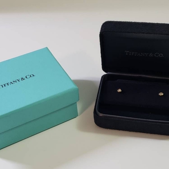 Tiffany & Co Diamonds By the Yard Gold Stud Earrings - Picture 3 of 9